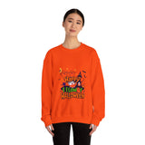 "Happy Halloween" Kids' Sweatshirt – Fun Ghosts & Pumpkin Design in Orange