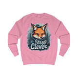 Street Clever Blue Sweatshirt – Fox with Headphones Design