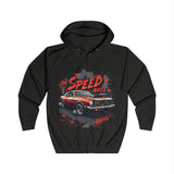 Speed Legend Men's Racing Hoodie - Bold Car Graphic Zip-Up