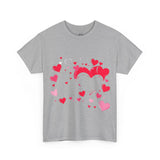 Heart Pattern T-Shirt – Stylish Pink and Red Hearts Design