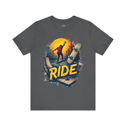 Men's Skateboarding Ride Graphic T-Shirt - Urban Style