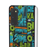 Graffiti Chic Phone Case: Urban Style with a Feminine Twist - Phone Case by Printify | Unique designs from ArteoDesign