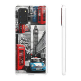 Graffiti Phone Case: London Skyline, Neon Accents, Edgy Styl - Phone Case by Printify | Unique designs from ArteoDesign