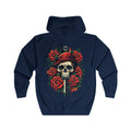 Urban Streetwear Fearless Skull & Roses Tattoo Hoodie