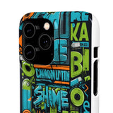 Graffiti Chic Phone Case: Urban Style with a Feminine Twist - Phone Case by Printify | Unique designs from ArteoDesign