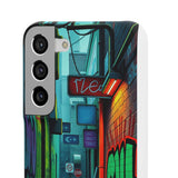 Urban Graffiti Chic: London Skyline Phone Case for Girls - Phone Case by Printify | Unique designs from ArteoDesign