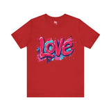 Dynamic Love Graffiti T-Shirt - Black Streetwear Style