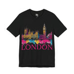 London Skyline Splatter T-Shirt - Urban Retro Design