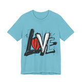 Love Graffiti Pink T-Shirt - Streetwear for Valentine’s Day