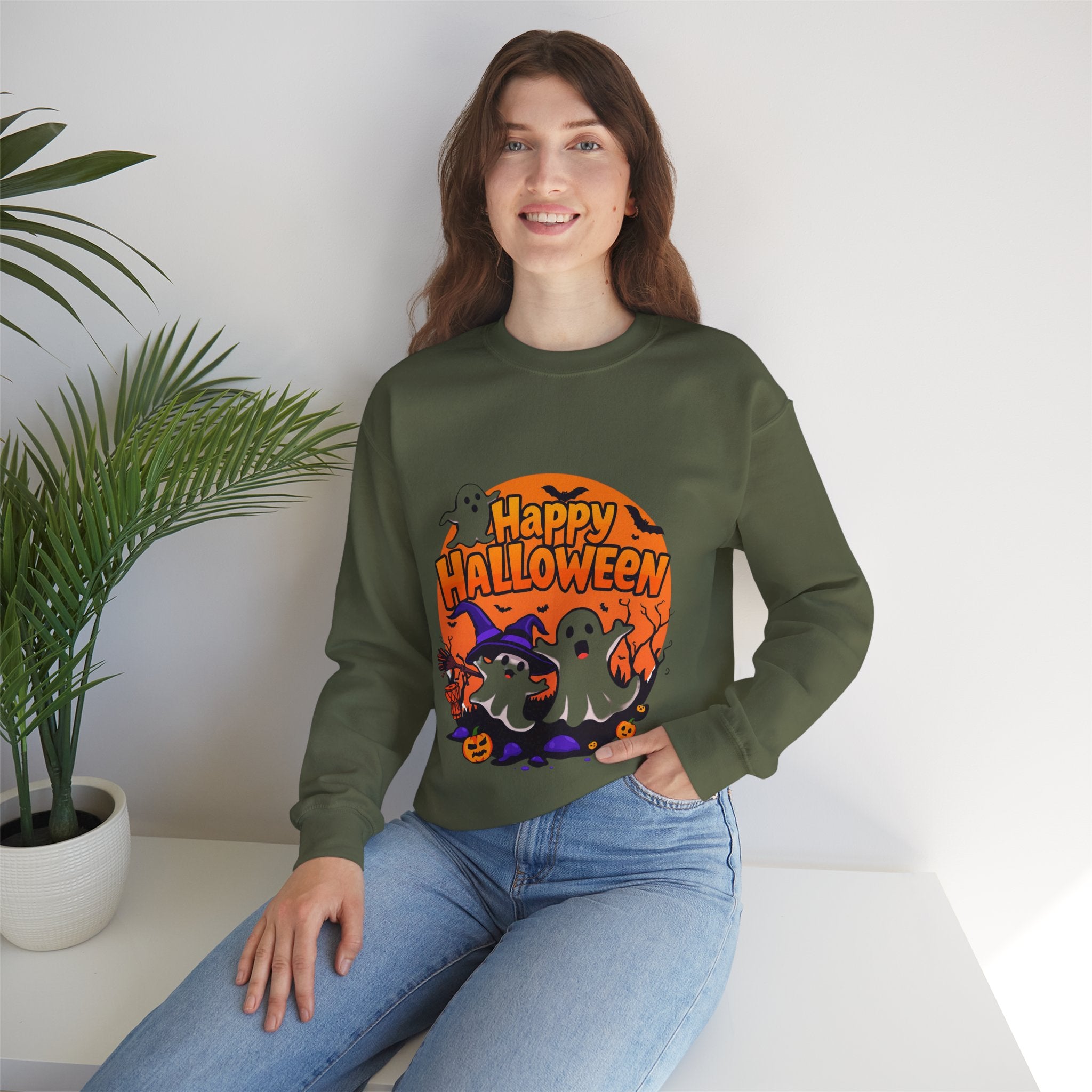 Bat Attack Unisex Sweatshirt - Spooky Halloween Style for All