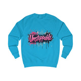 Unstoppable Navy Sweatshirt – Graffiti-Inspired Graphic