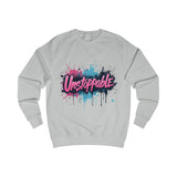 Unstoppable Navy Sweatshirt – Graffiti-Inspired Graphic