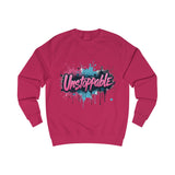 Unstoppable Navy Sweatshirt – Graffiti-Inspired Graphic