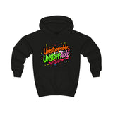 Unstoppable Hoodie – Vibrant Motivational Kids' Streetwear