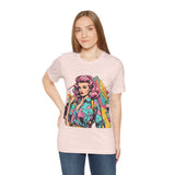 Vibrant '90s Throwback T-Shirt for Women | Retro Pop Art Graphic Tee