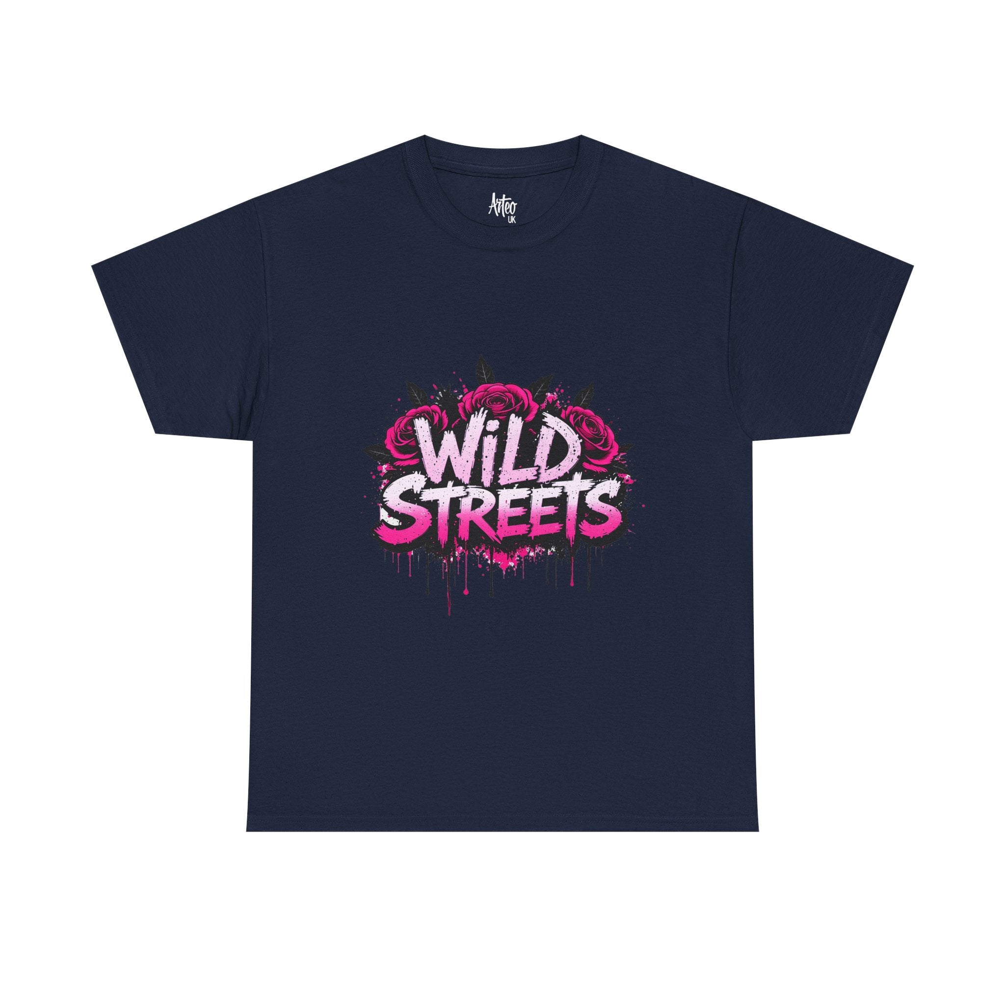 Wild Streets Rose Tee | Pink Floral Street Art Shirt