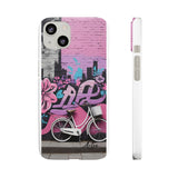 Chic Graffiti Phone Case - Feminine Urban Style for Girls