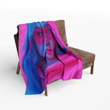 Neon Melody Fleece Blanket – Bold Music Vibes