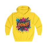 Empowered Hoodie – Bold Motivational Graphic Zip-Up