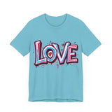 Bold Love Graffiti T-Shirt - White Streetwear Style