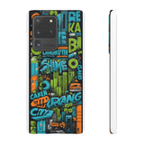 Graffiti Chic Phone Case: Urban Style with a Feminine Twist - Phone Case by Printify | Unique designs from ArteoDesign