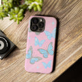 Y2K Butterfly Pink iPhone Case – Glitter Aesthetic