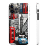 Graffiti Phone Case: London Skyline, Neon Accents, Edgy Styl - Phone Case by Printify | Unique designs from ArteoDesign