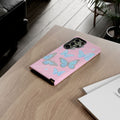 Y2K Butterfly Pink iPhone Case – Glitter Aesthetic