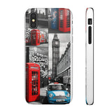 Graffiti Phone Case: London Skyline, Neon Accents, Edgy Styl - Phone Case by Printify | Unique designs from ArteoDesign