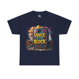 Voice of the Block Graffiti Speaker Tee – Navy