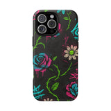 Urban Floral Graffiti Phone Case – Neon Street Art Vibes for iPhone & Samsung