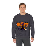 Halloween Sweatshirt – Spooky Witch and Ghosts Design