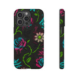 Urban Floral Graffiti Phone Case – Neon Street Art Vibes for iPhone & Samsung