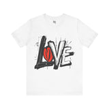 Love Graffiti Pink T-Shirt - Streetwear for Valentine’s Day