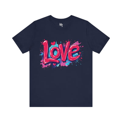 Dynamic Love Graffiti Black T-Shirt - Streetwear Style