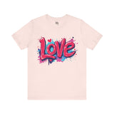 Dynamic Love Graffiti T-Shirt - Black Streetwear Style