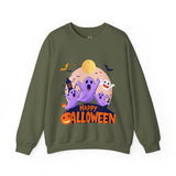 Halloween Ghost Sweatshirt – Cute Spooky "Happy Halloween" Design