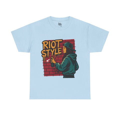 Riot Style T-Shirt – Black Urban Graffiti Tee UK