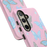 Y2K Butterfly Pink iPhone Case – Glitter Aesthetic