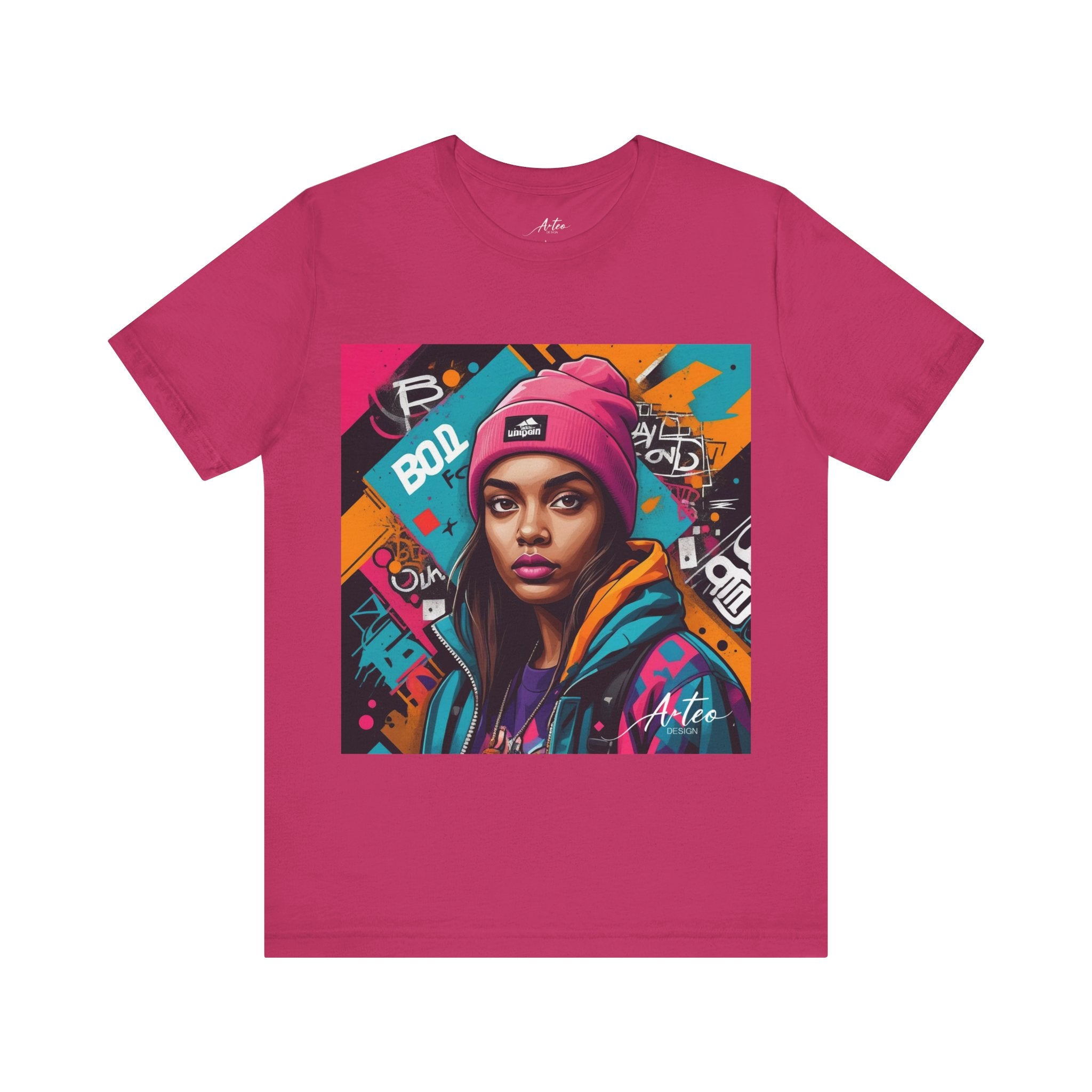 Bold Urban Girl Graphic T-Shirt – Stylish Street Art Fashion Tee