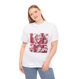 LOVE Graphic Valentine's Day T-Shirt – Romantic Heart Design Tee