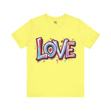 Bold Love Graffiti T-Shirt - White Streetwear Style