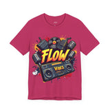 Flow Vibes T-Shirt – Retro Hip-Hop Boombox Graphic Tee