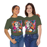 Neon Throwback Retro Tee - Women's Graffiti-Inspired