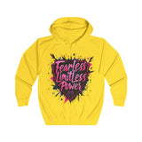 Fearless Limitless Power Hoodie – Motivational Graphic Zip-Up