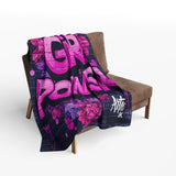 Girl Power Floral Graffiti Blanket – Bold Urban Statement