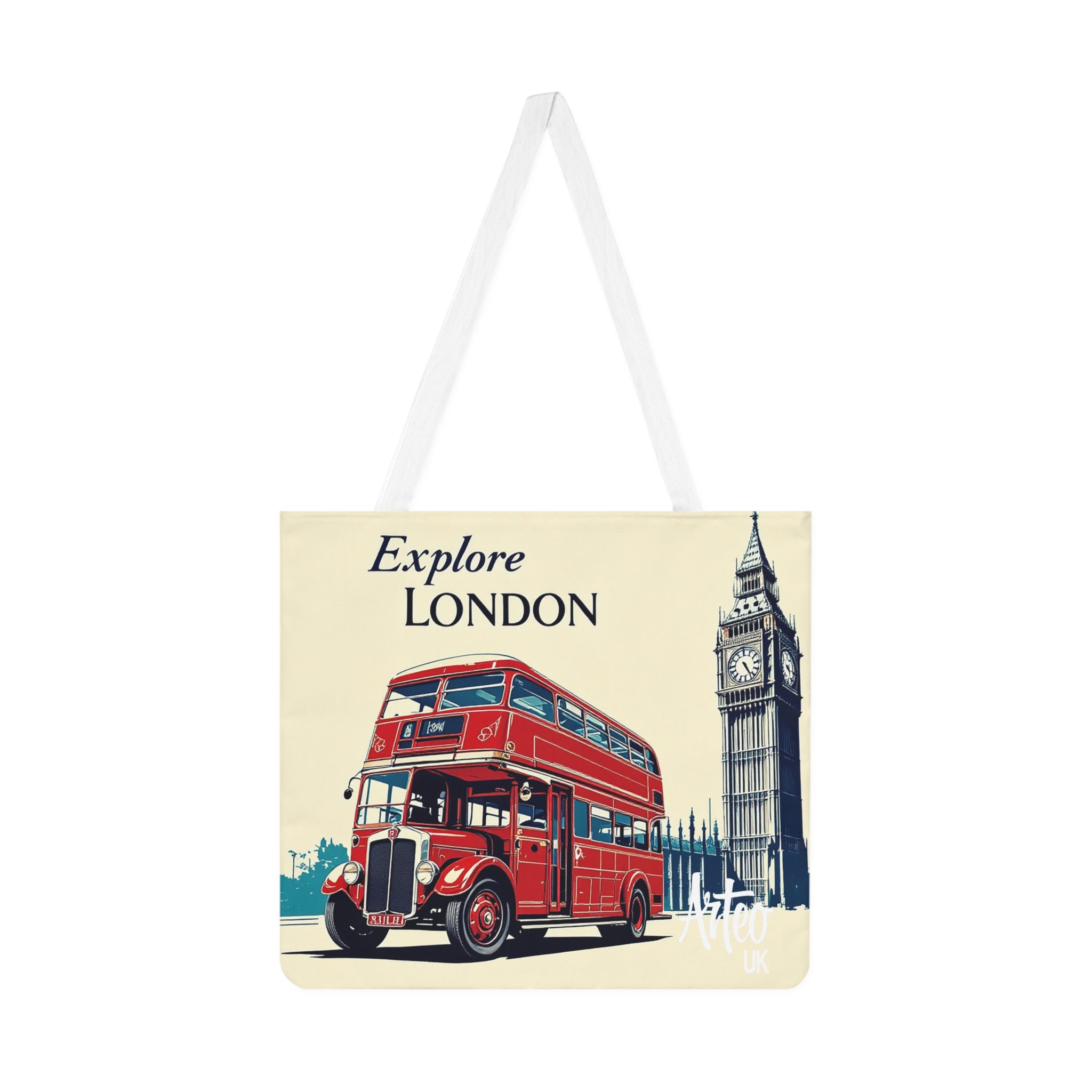 Arteo UK London Travel Tote Bag – Explore London Red Bus Design