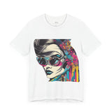 Women's Pop Art Portrait Tee - Vibrant Urban Streetwear Style