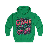 Retro Game Controllers Hoodie - Vibrant Gaming Graphic for Men