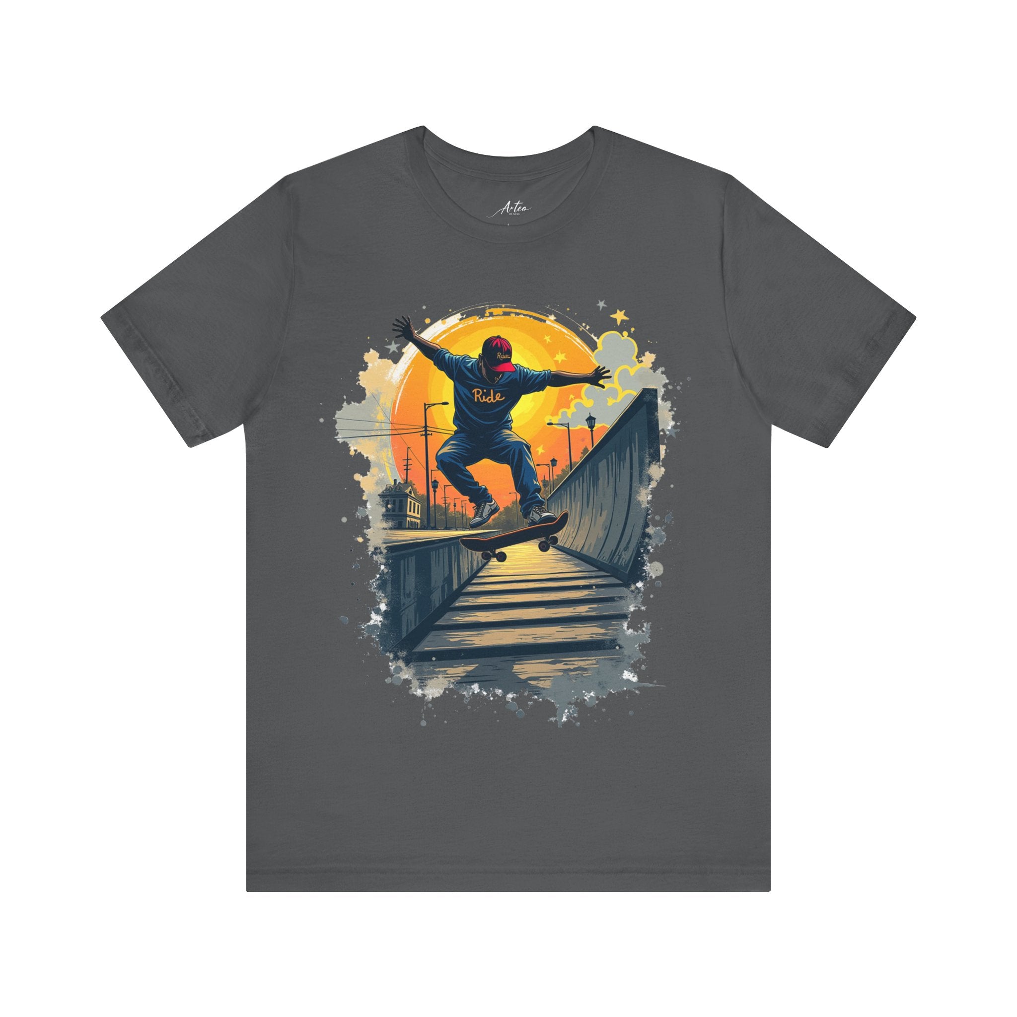 Ride the Streets Tee - Graffiti Skateboarding Urban Style